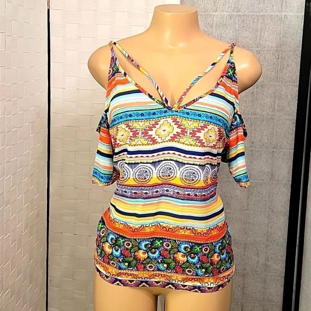BRAND NEW BCX MULTI-COLOR BLOUSE